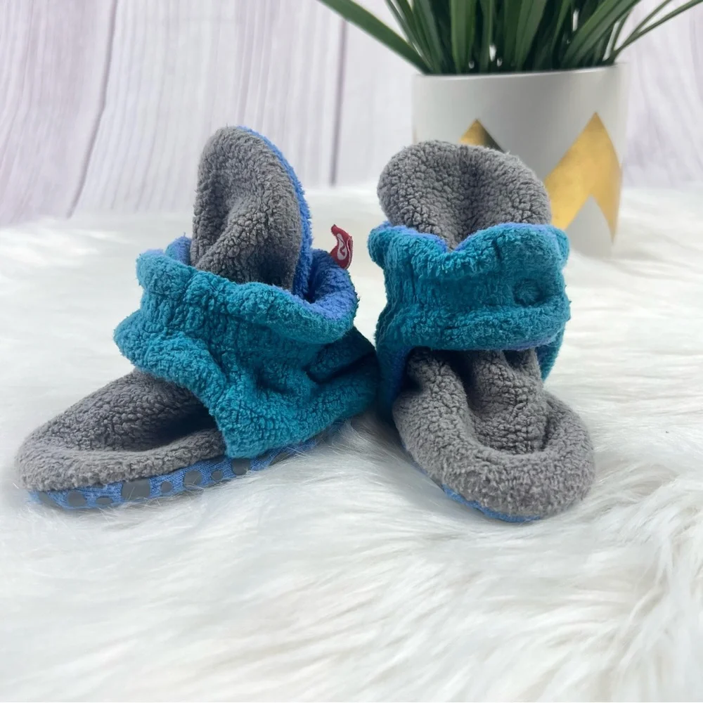 Zutano Fleece Gripper Baby Booties Size 12M Cozy Warm Shoes 🧸
